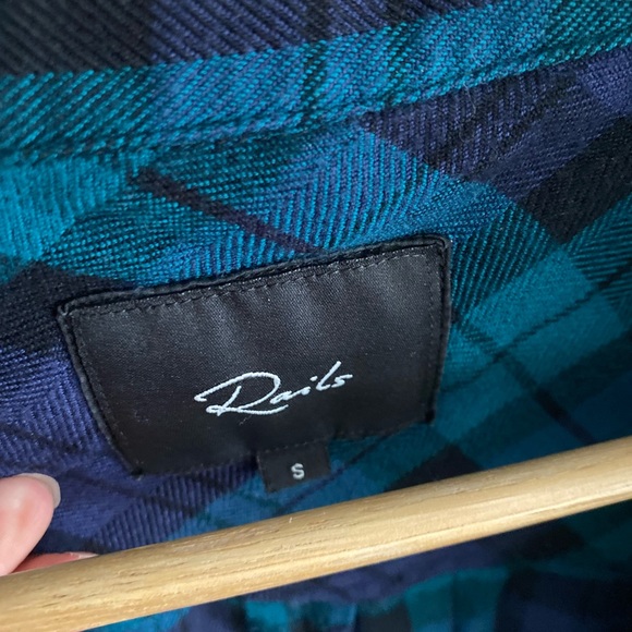 Rails Hunter Plaid Shirt in Blackberry Teal - Picture 7 of 8